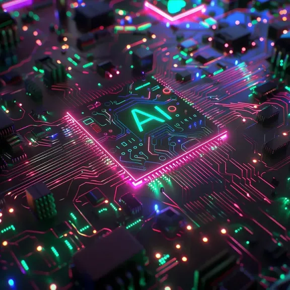 Stylised image representing AI